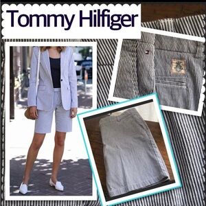 Tommy Hilfiger pocketed pin striped chino or walking shorts. Sz 6 Re $54 🎉SALE